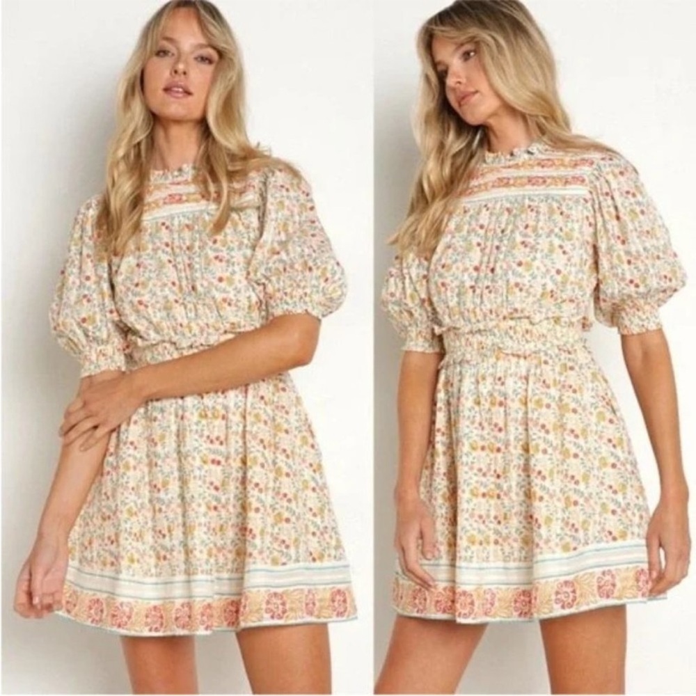 Cleobella Dallas Mini Dress in Carnation Print Size Medium. NWT - Picture 2 of 14